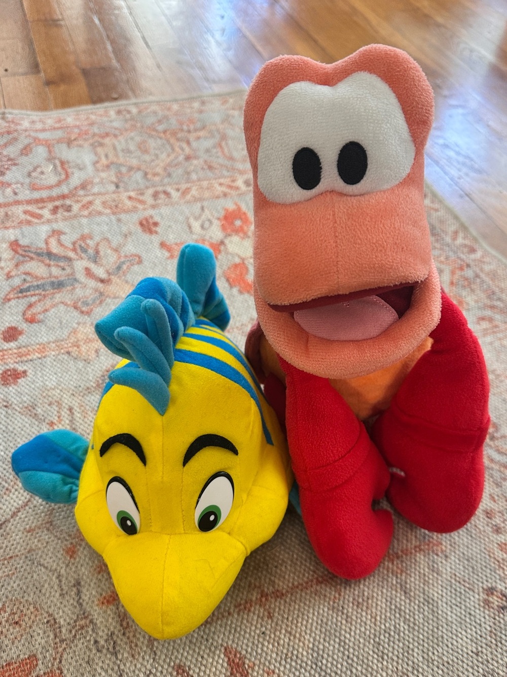 Flounder & Sebastian - The Little Mermaid plush toy set